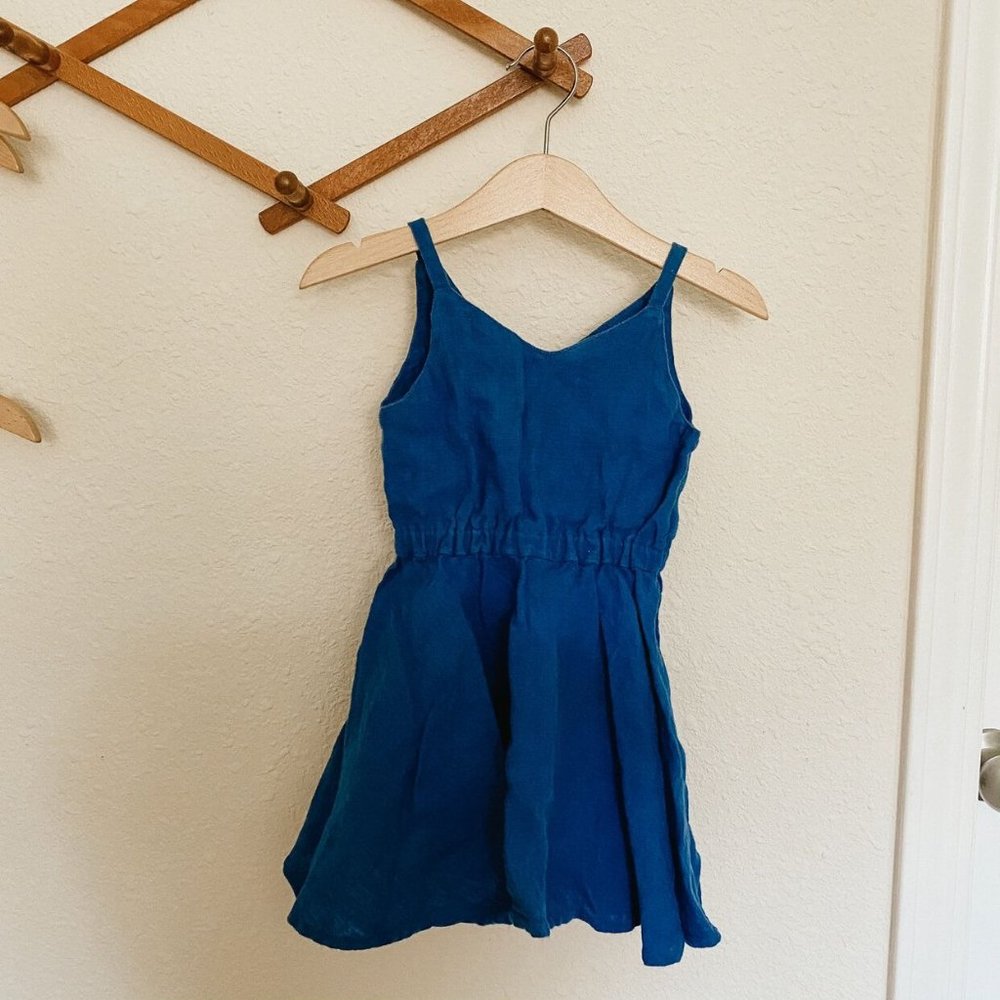 Found Path Linen Sapphire Blue Dress Size 2
